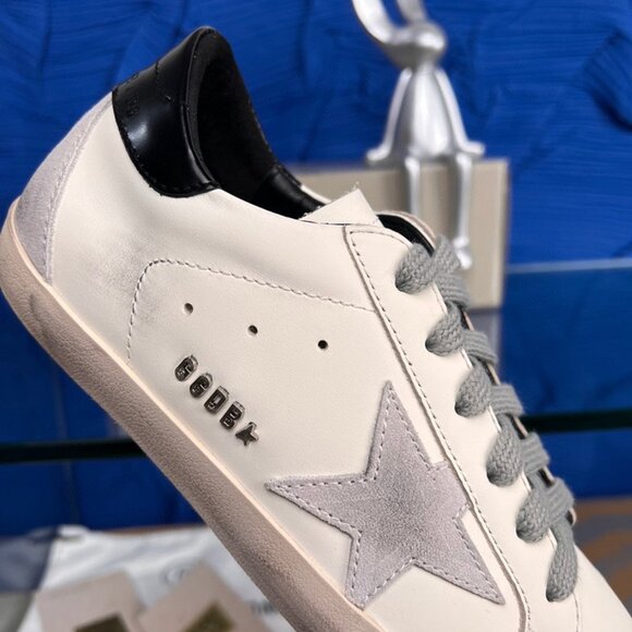 Golden Goose White and Gray Distressed Sneakers - Picture 4 of 6